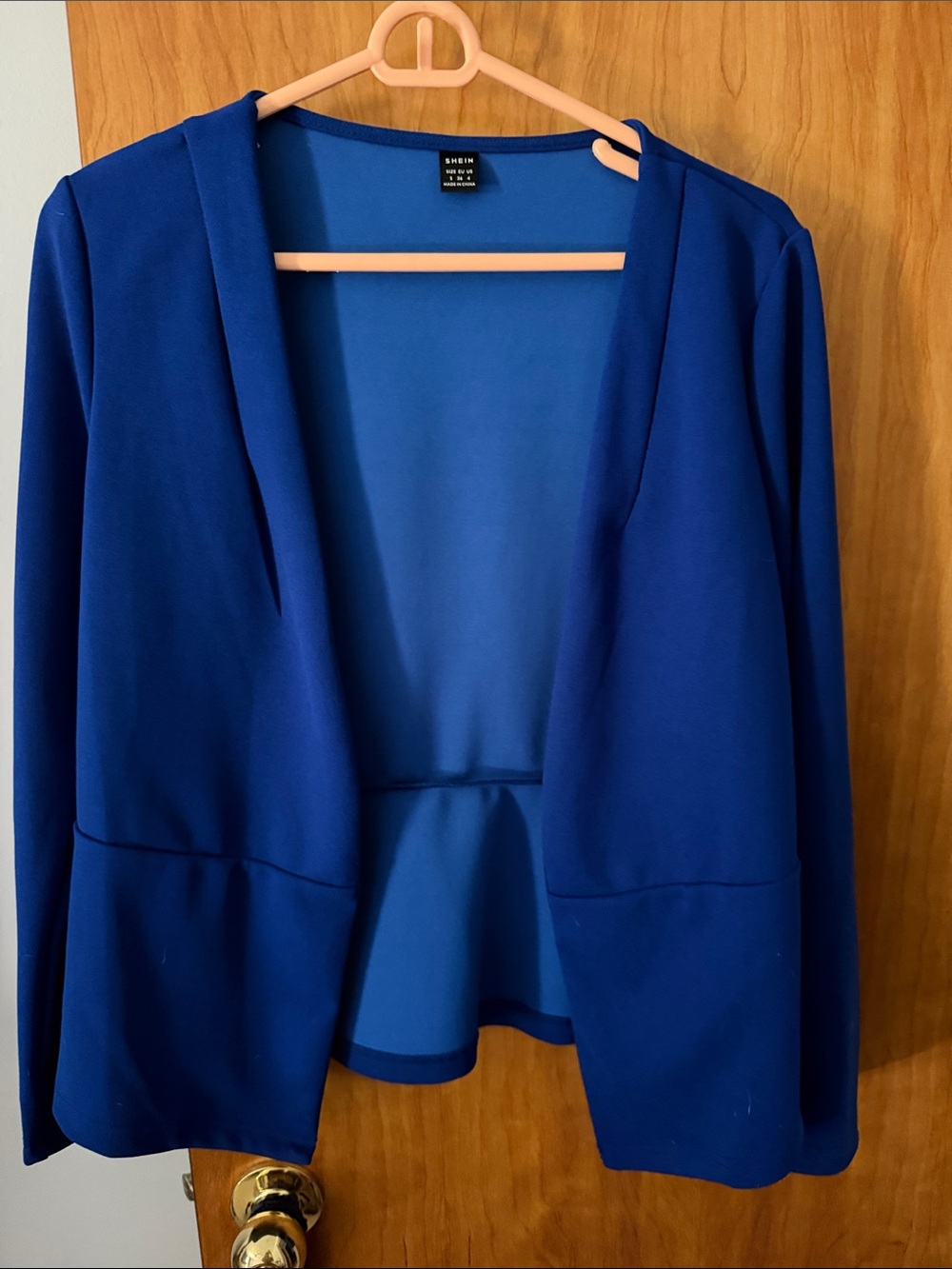 SHEIN Royal Blue Open-Front Blazer
